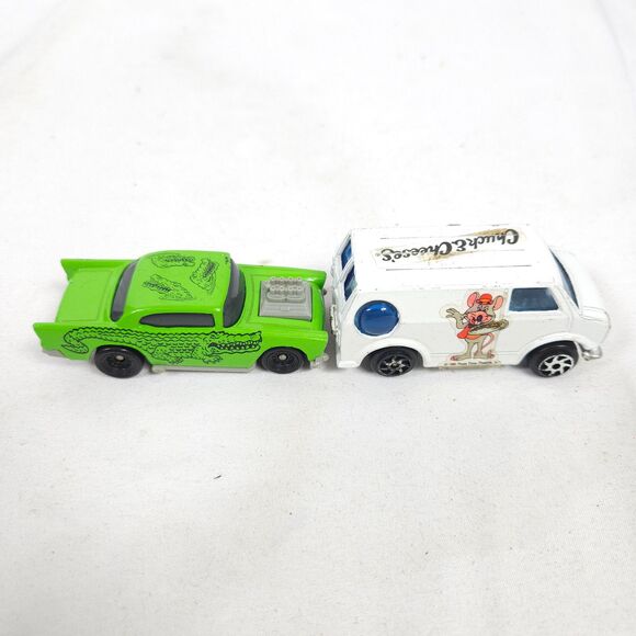 Vintage Die Cast Car Lot Chuck E Cheese Van - Beach Patrol - 57 Chevy Alligator - Picture 6 of 11
